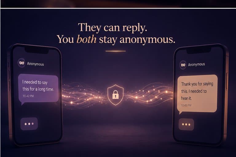 They can reply. You both stay anonymous.